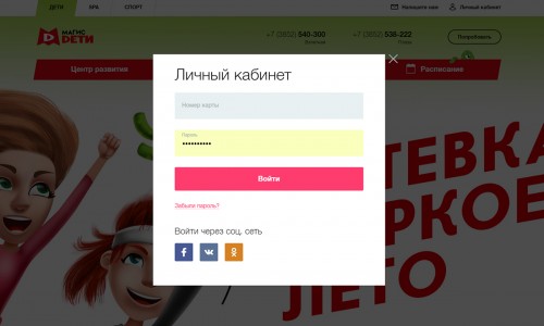 Личный кабинет «Магис Дети»: инструкция к применению